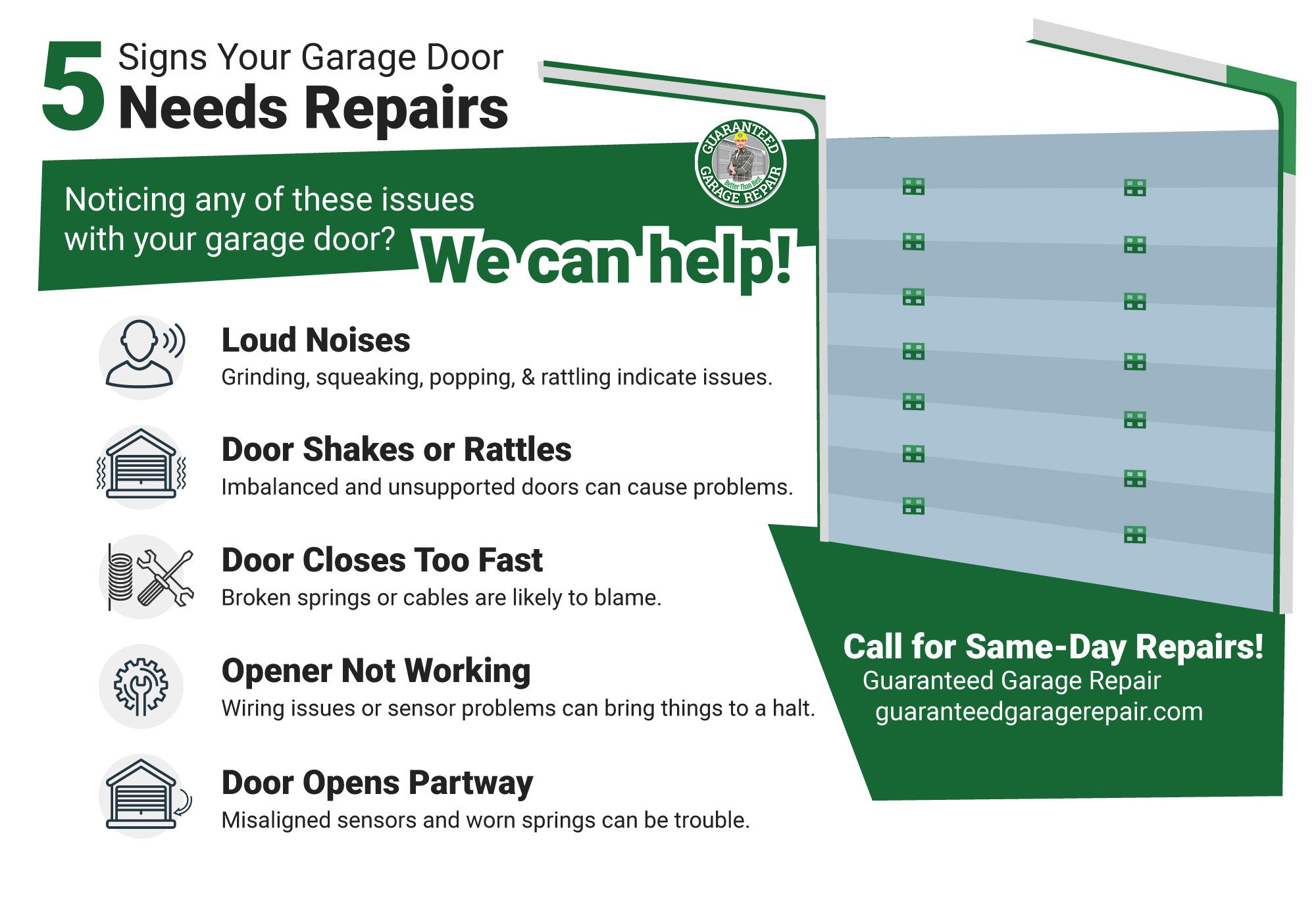 5-signs-repair-5f47e23db03e3 5 Signs Your Garage Door Needs Repairs infographic