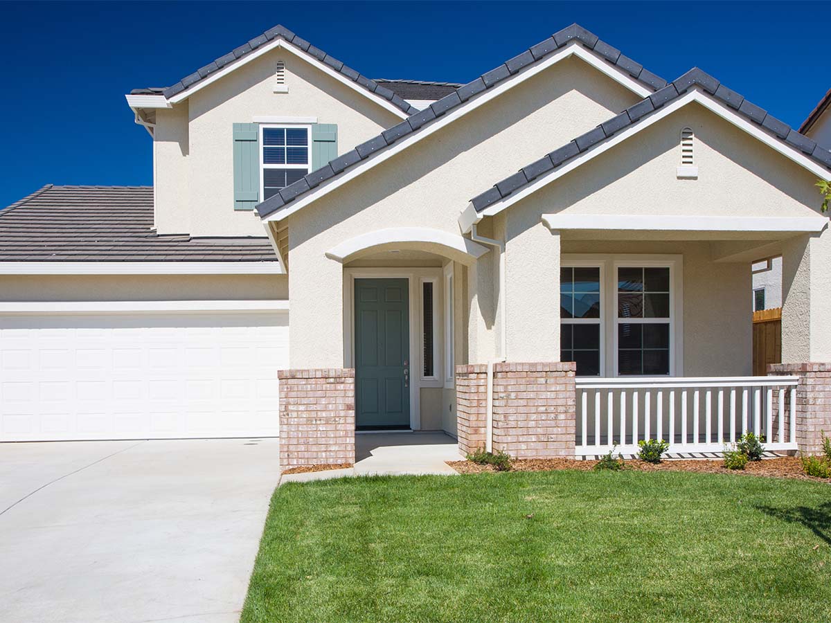 Front elevation of residential home.