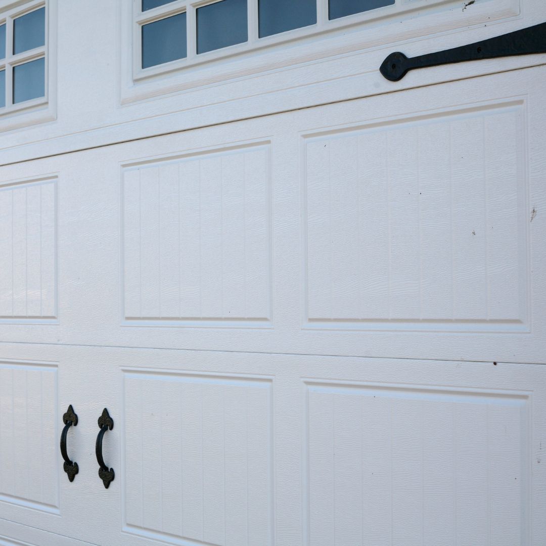 white garage door