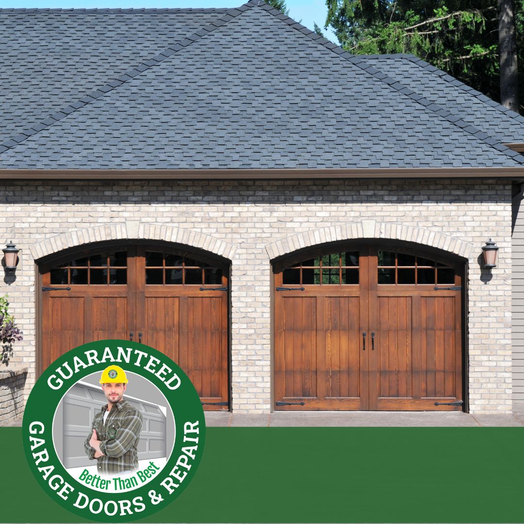 A professional garage door installation.