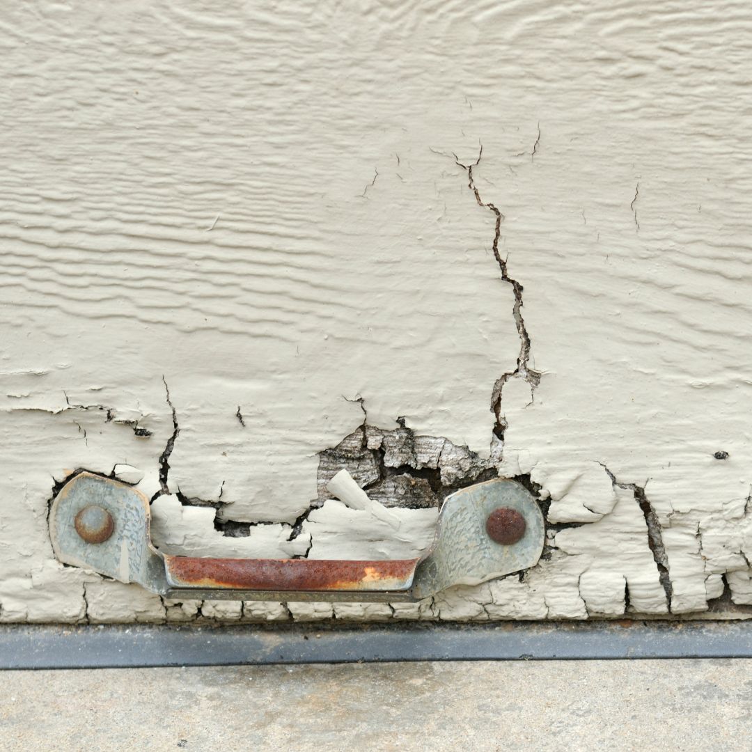 Cracked garage door