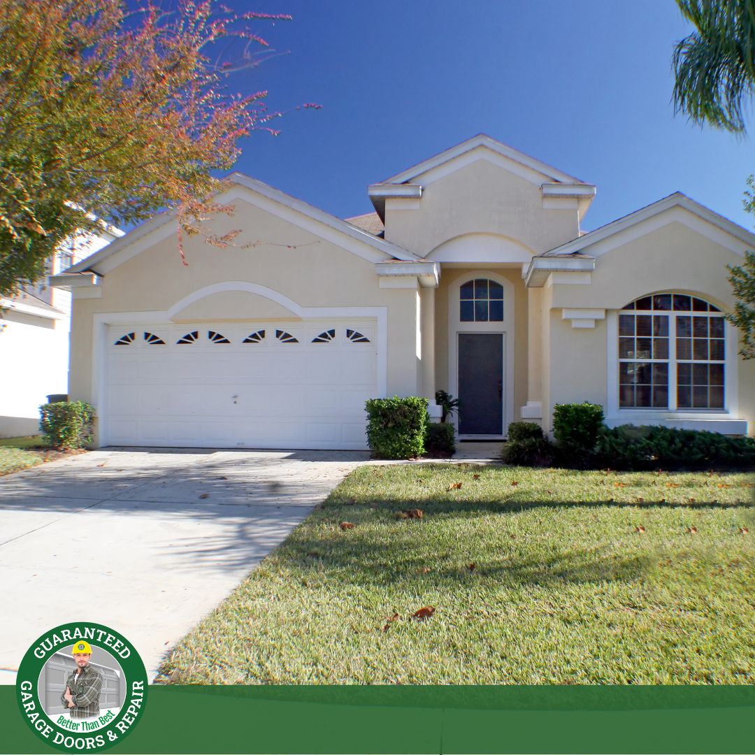 Florida house with new garage door