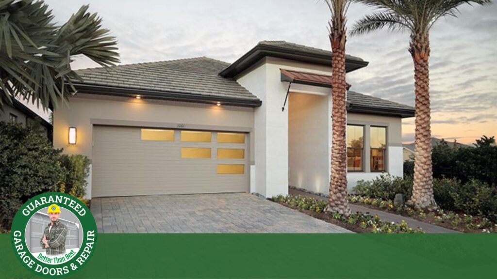 modern garage at Florida home